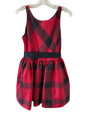 Ralph Lauren Polo Black Red Buffalo Plaid Holiday Dress Girls Size 10 - Image 1 of 4