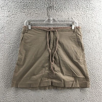 Eddie Bauer 短裙女式 04(实际 31X15)棕色抽绳 A 字休闲 — 第 1/4 张图片