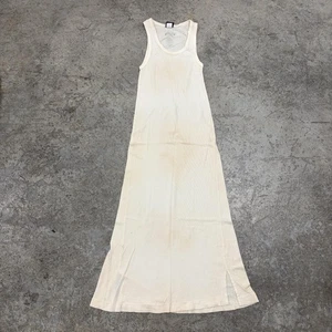 Vintage Jean Paul Gaultier Jeans Kleid Damen Medium Weiß Waffel Tank Maxi 90er - Bild 1 von 13