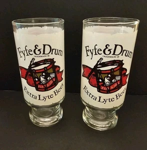 Bicchieri birra vintage Fyfe & Drum Extra Lyte, set di 2 - Foto 1 di 5