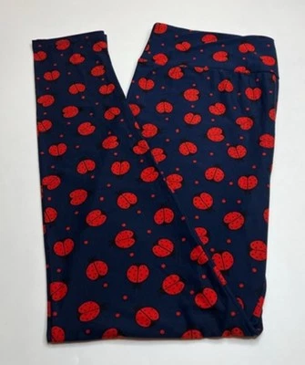 NUEVO Leggings LuLaRoe TC DIFÍCIL DE ENCONTRAR AZUL ROJO Lucky Unicorn DOT Spring LADYBUG Beetle Bug Foto 1 de 4