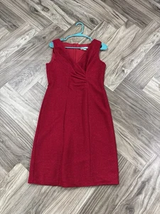 Coldwater Creek Red Sleeveless Crinkled Dress sz 10 - Picture 1 of 9