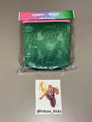 Dunkin x Wicked Cup Sleeves Green Elphaba Limited Edition Collab - Ship Now! - Image 1 of 2