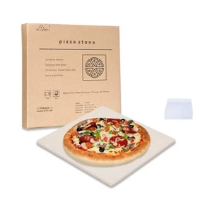 12 x 12 Pizza Stone Square Baking Stone | Premium Cordierite Pizza Grilling - Picture 1 of 6