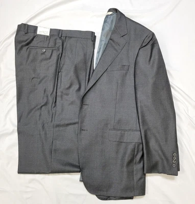 $1395 Nuevo Traje Samuelsohn Dos Botones Para Hombre 41 42 Gris VBC Venganza Lana CACHEMIRA Foto 1 de 4