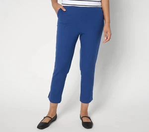 Isaac Mizrahi Live! Pantalones cortos elásticos Icon 24/7 con bolsillos - Para mujer 4P - Azul - Imagen 1 de 2