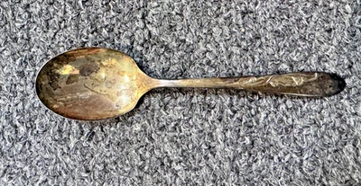 CARLTON Plateado CHERIE Servir BERRY Cuchara Diseño Floral, 6" y 1" 1/2 SIN PULIR Foto 1 de 4