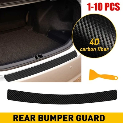 Аксессуары задний 1-10Set бампер багажник волокна кромки хвост черный защитить CarbonSticker - Изображение 1 из 4