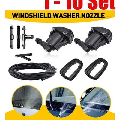 Windshield Washer Nozzle+Hose+Connector Fit Jeep 2005-16 Grand Cherokee 1-10Set - Image 1 of 4