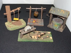 Vintage Lot Of 4 Pieces Model Railroad Diorama Scenery Landscape - Picture 1 of 9