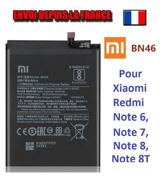 Original Xiaomi battery type BN46 for Xiaomi Redmi Note 6, 7, 8, 8T - Image 1 of 1