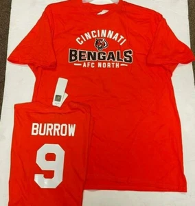 CAMISETA DE HOMBRE JOE BURROW CINCINNATI BENGALS EQUIPO NFL NUEVA CON ETIQUETAS NUEVA - Imagen 1 de 1