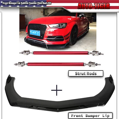 Kit de carrocería de alerón divisor de labios para parachoques delantero para Audi A3 A4 A5 A6 A7 Q3 Q5 Q7 Foto 1 de 4