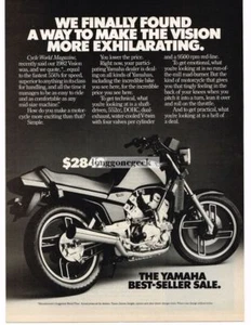 1982 Yamaha Vision 550cc Motorcycle Vintage Ad - Picture 1 of 1