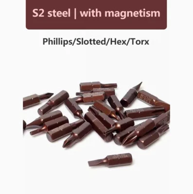 1/4 hexagonal shank magnetic drill bit cross slot Torx screwdriver head S2 steel - Image 1 of 4