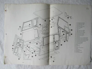 Lista de piezas de cabina de tractor blanco diagrama esquemático 11x17" - Imagen 1 de 1