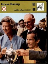 1977 Sportscaster Oversized Willie Shoemaker Horse Racing #NNO