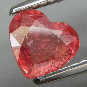 1.04 Ct Natural Padparadsha Sapphire Tanzania Heart Shape Loose Gemstone See VD! - Picture 1 of 2