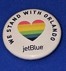 JetBlue Specialty Pin Badge Airline Jet Blue Rare We Stand With Orlando Promo 