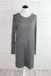 S ~ MNG Basics Sweater Dress Long Sleeve Button Back Gray Sz Small - Picture 1 of 5