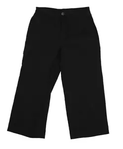 Old Navy High-Waisted Crop Chino Wide-Leg Pants Black Casual Stretch Womens 8P - Picture 1 of 13