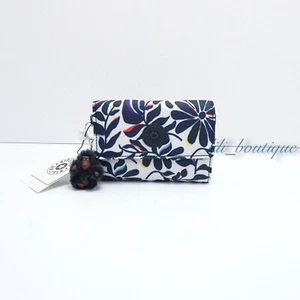 NWT Kipling AC3739 PIXI Snap Medium Trifold Wallet Nylon Floral Flourish Multi - Picture 1 of 11