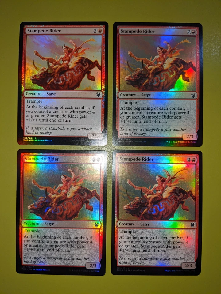 FOIL Stampede Rider x4 Theros: Beyond Death 4x Magic the Gathering MTG - Image 1 of 1