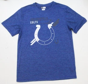 Indianapolis Colts NFL Team Apparel Men’s Blue Tee T-Shirt Medium Polyester F20 - Picture 1 of 4