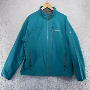 Eddie Bauer Jacket Men's XL Blue Full Zip First Ascent Soft Shell Lightweight - Picture 1 of 13