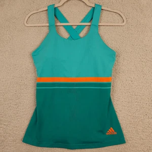 Adidas Tennis Tank Top Womens XS Shock Green Climalite Premium Strappy Padded - Picture 1 of 10