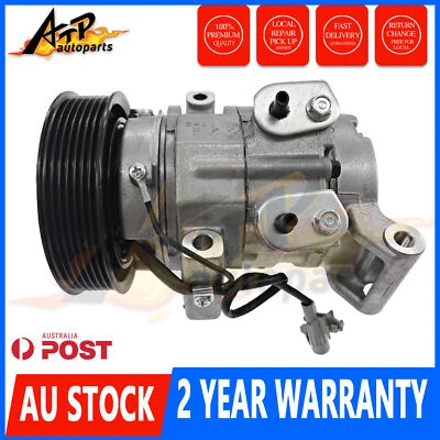 Air Con AC Compressor Fit for Toyota Hilux 4cyl 3L KUN16R 1KD-FTV 02/05 - 03/15 - image 1 of 4