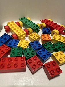Lego Duplo Mixed Lot of 24 Replacement Bricks Blocks Various Sizes Colors - Picture 1 of 9