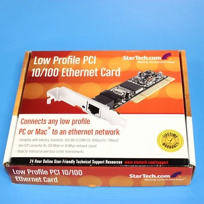 NP-R04-2100-00-02362 StarTech Low Profile PCI 10/100 Ethernet Network Card NEW! - Image 1 of 3