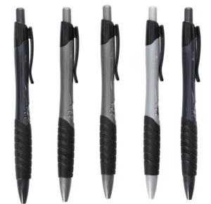Inc. Forma Retractable Ball Point Pens 1.0 mm,  5 Gray Barrels (Black Ink) - Picture 1 of 2
