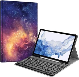 for Samsung Galaxy Tab S8 /S7 11 inch Stand Cover w/Detachable Bluetoot Keyboard - Picture 1 of 17