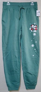 Disney Mickey Mouse Women's Green Pants Sweatpants Joggers Size S BRAND NEW - Picture 1 of 4