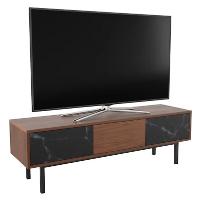AVF FS1400SKYW Skyline TV Stand, for TVs up to 65" & 50kg - Walnut/Black - Image 1 of 4
