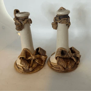 Candelabros de cerámica hechos a mano Terrafirma. Fechas 1998 - Imagen 1 de 4