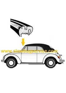 VW MAGGIOLINO BEETLE 1303 CABRIO DA 8.72- GUARNIZ PARABREZZA DLX WINDSHIELD SEAL - Imagen 1 de 1
