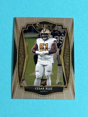 2020 Panini Select Cesar Ruiz Rookie Premier Level #191 New Orleans Saints RC (L - Image 1 of 2