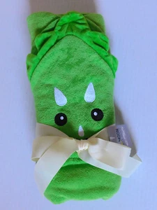 Baby Bath Towel Green Dinosaur 33in × 33in Age 0+ Girl or Boy - Picture 1 of 4