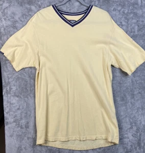 Ralph Lauren Chaps Men's Short Sleeve Shirt Yellow Large - Picture 1 of 8