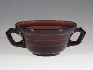 Vintage Hazel Atlas Glass Amethyst Moderntone Cream Soup Bowl c.1935 - Picture 1 of 3