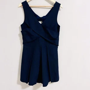 Alannah Hill Like A Perfect Posy Womens Mini Dress Size 12 Backless Navy Blue - Picture 1 of 11