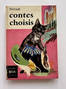 Contes Choisis Book French 1959 Perrault Vintage Hardcover Childrens Illustrated - Foto 1 di 15