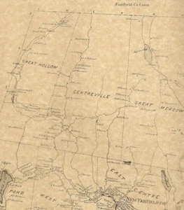 Nuevo mapa Fairfield Candlewood Lake Ball Pond CT 1867 con nombres de propietarios mostrados - Imagen 1 de 3