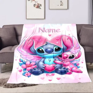 Personalized Lilo & Stitch Fleece Blanket | Soft, Cozy, Perfect Gift - All Ages - Picture 1 of 17