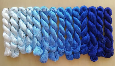 14bundles 100%real natural mulberry silk,hand-dyed embroidery silk floss/thread - Image 1 of 4
