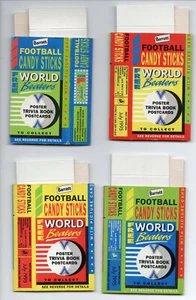 FOOTBALL - Set of 4 Empty Packets & Sliders - Candy Sticks - Barratt 1990's - VG - Picture 1 of 1