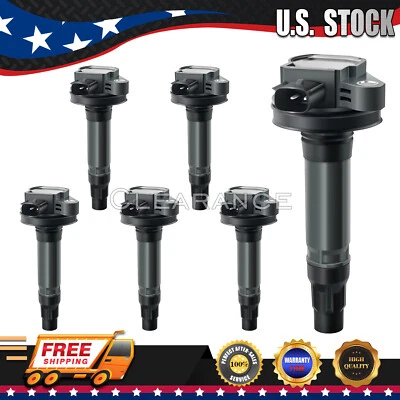 6 Ignition Coils Pack For Ford F150 Edge Mazda Lincoln MKS MKX 3.7/3.5L V6 UF553 - Image 1 of 4